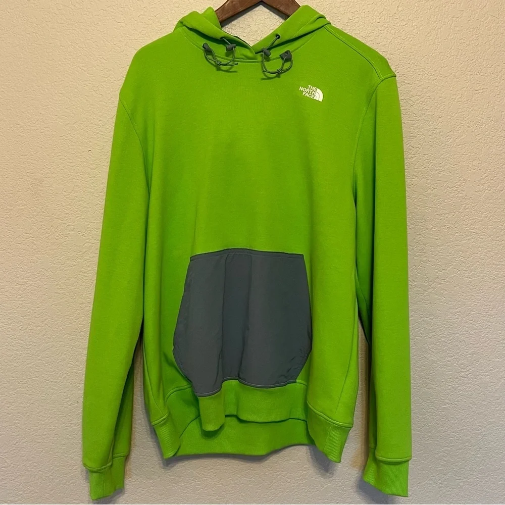 The North Face Tech Green with Gray Hoodie Men's Size Large